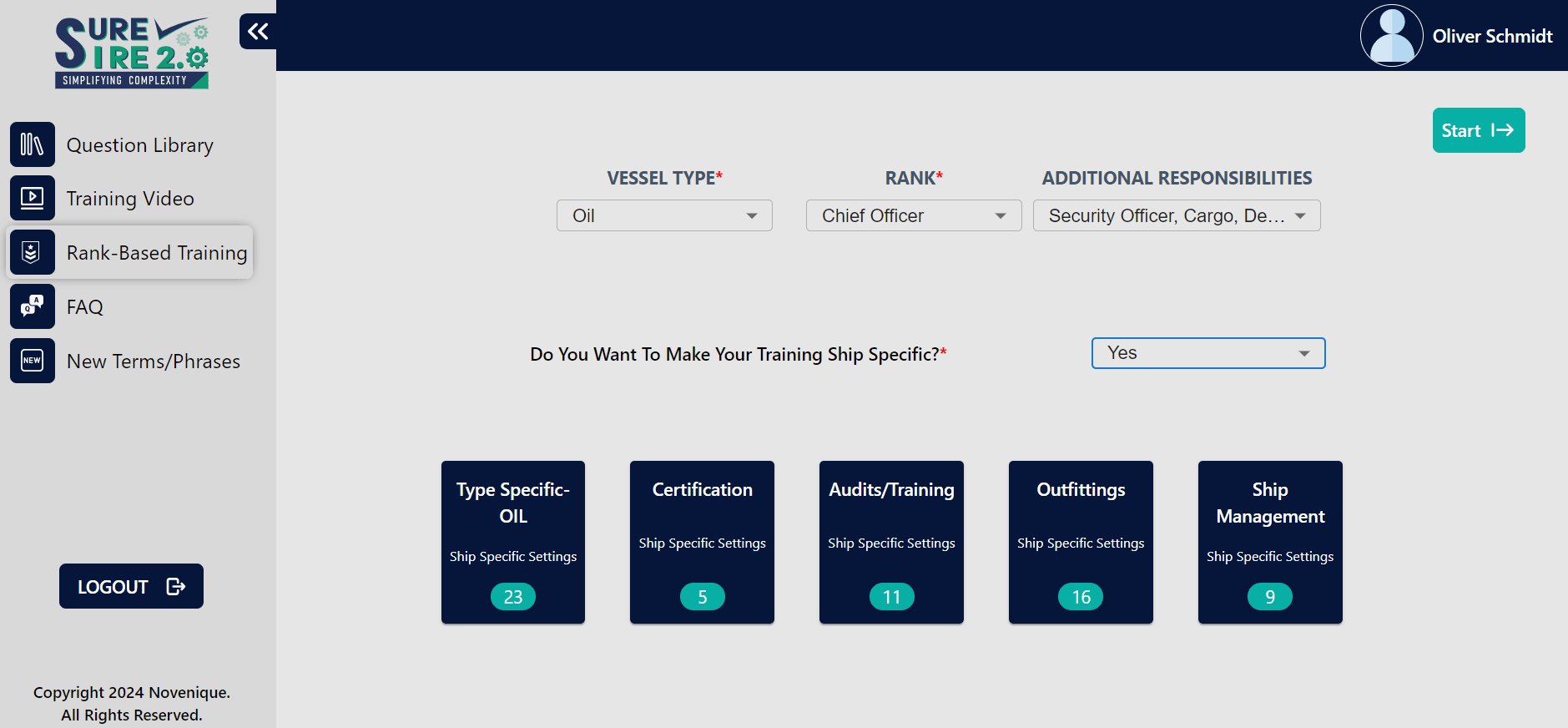 Screenshot of SureSIRE 2.0 - Rank based training