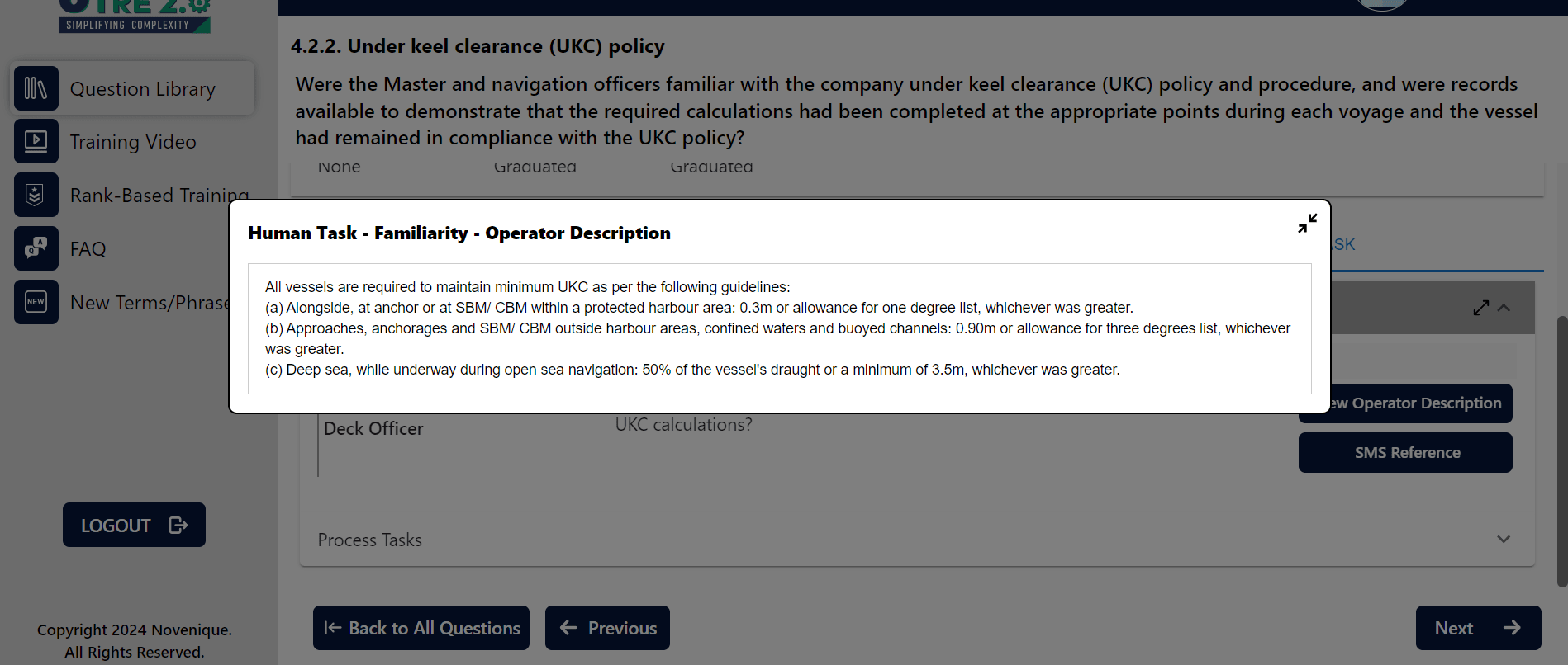 Screenshot of SureSIRE 2.0 - Operator inputs